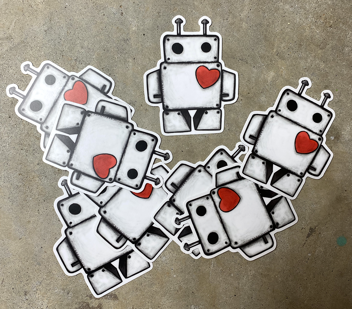 Heartbot Sticker