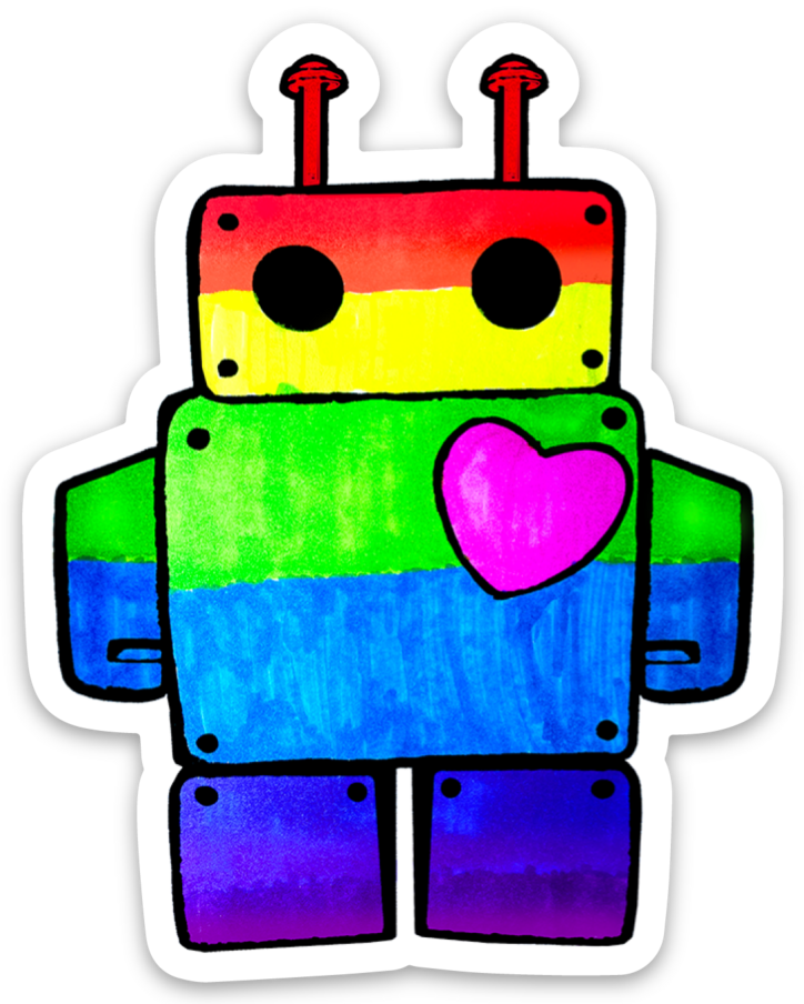 Rainbowbot Sticker