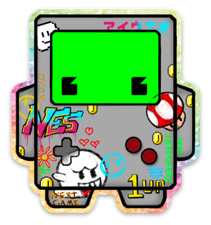 Gamebot Glitter Sticker