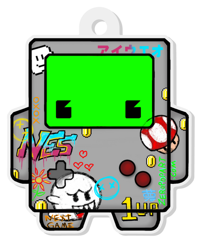 Tatted GameBot acrylic keychain