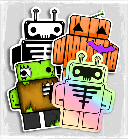 Spooky Bots Sticker Pack