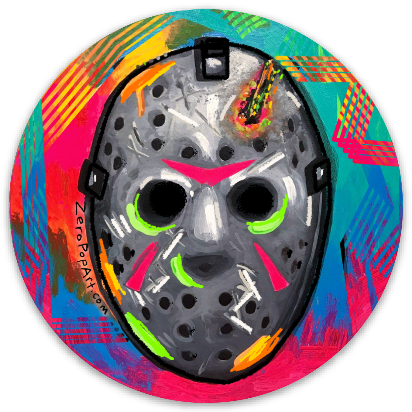 Circle Jason Sticker 3"x 3"