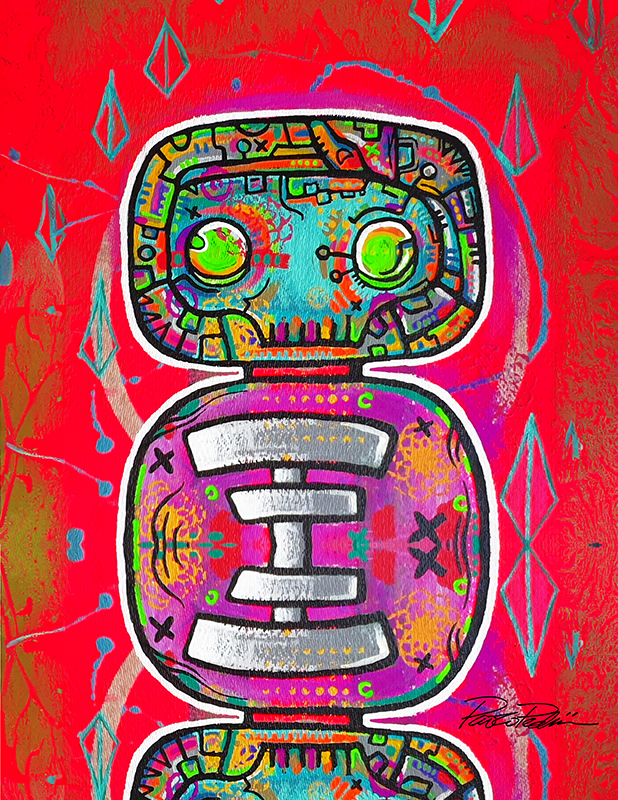 Robot Reflection Print