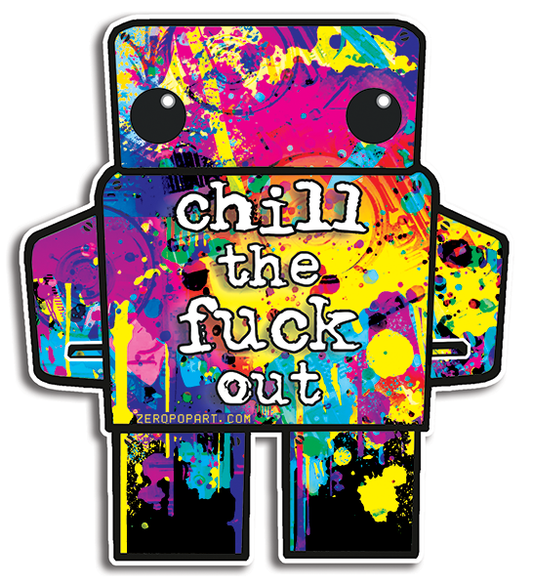 Chill Bot Sticker 6"