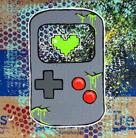 GameHeart Collage Painting
