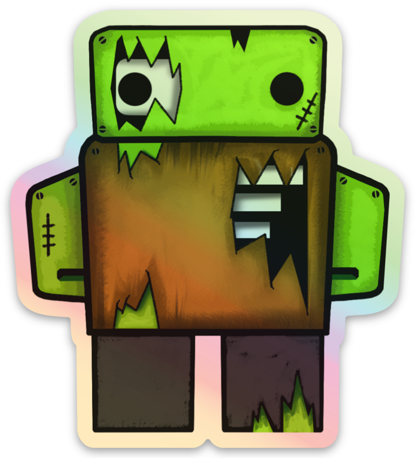 Zombot Sticker Holographic