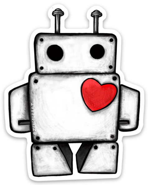 Heartbot Sticker