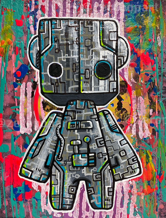 Circuit Bot  8" x 10"