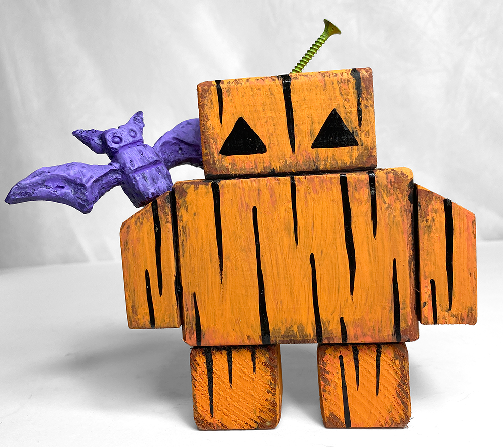 Pumpkinbot w/3D Bat