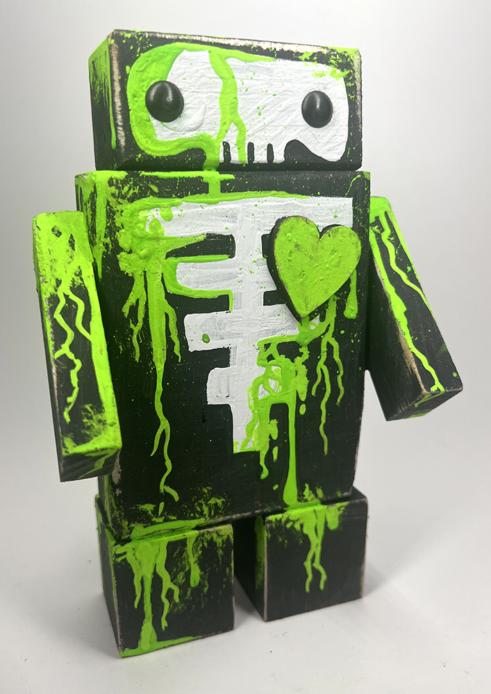 SkeleBot Green Heart